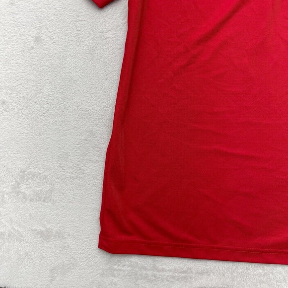 Chic Fil A Polo Shirt Mens Large Red Short Sleeves Work Uniform Team Style Oobe - Picture 3 of 10